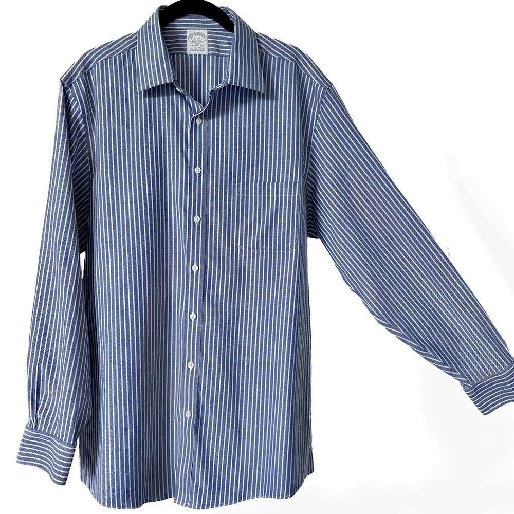Brooks Brothers Milano Fit Button-Up Shirt Stretch Supima Cotton 17-34 NWOT